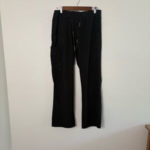 Med Couture Women's Medium Black Scrub Pants uniform relaxed fit